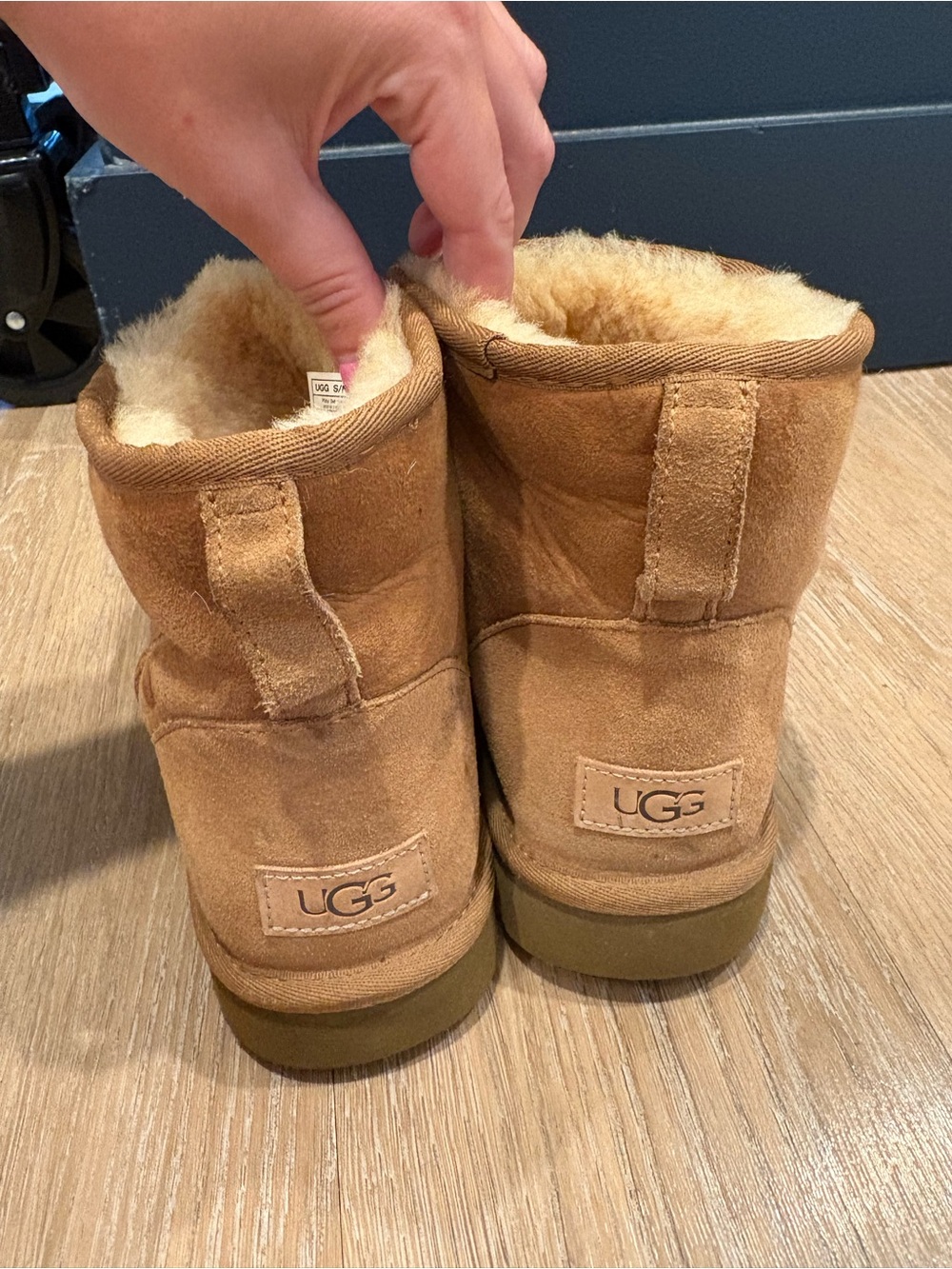 UGG Mini Shearling Ankle Boots - Chestnut